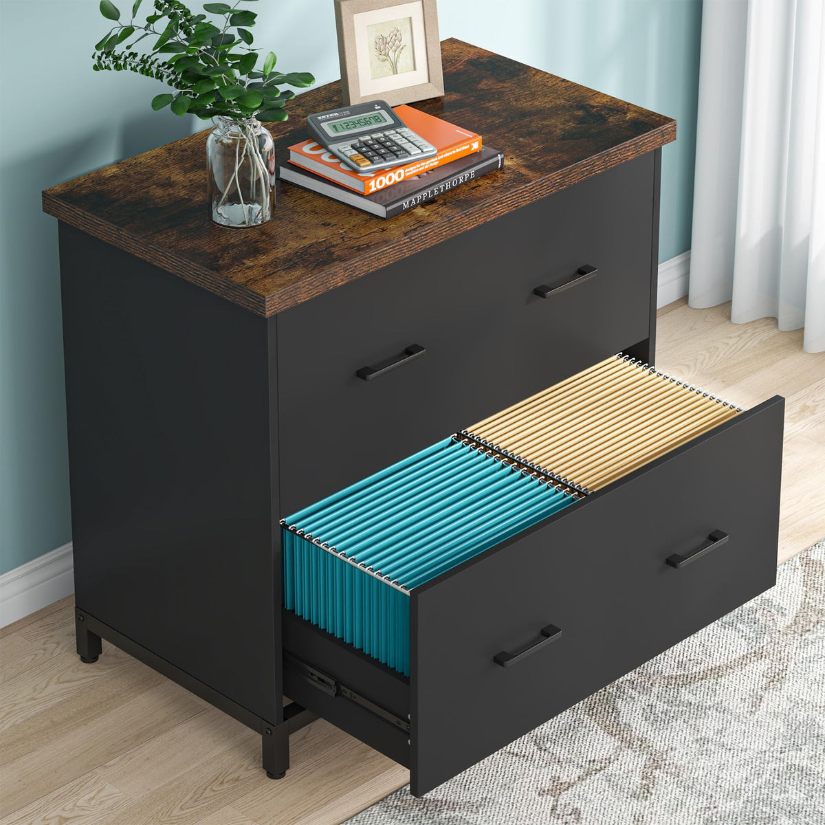 2-Drawer Wood File Cabinet R541