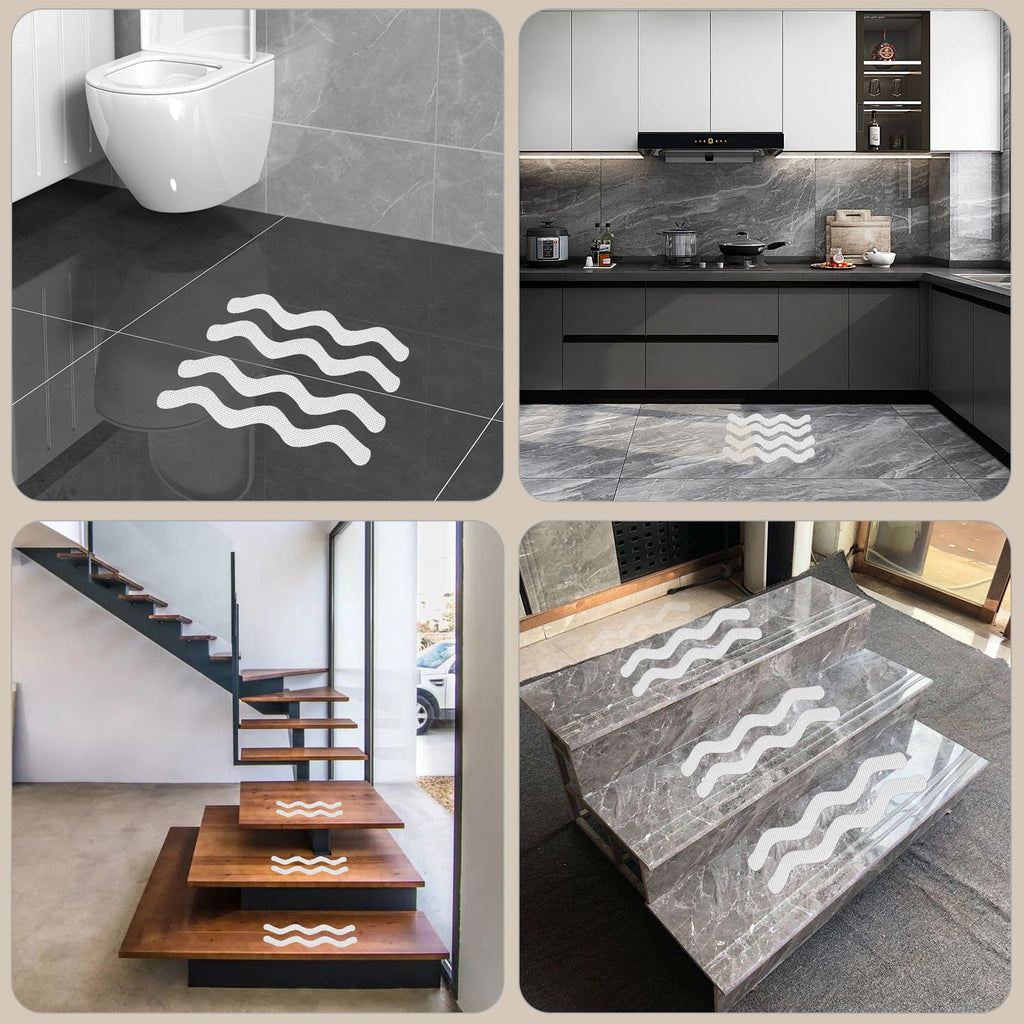 24 PCS Anti Slip Shower Stickers with Scraper L511