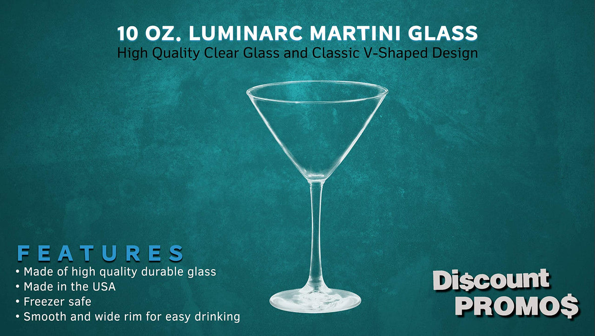 10 oz. Set of 10 Martini Glasses I494