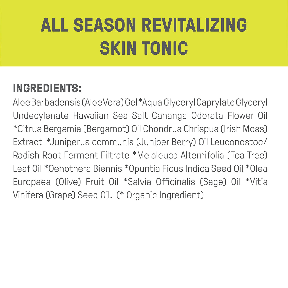 Revitalizing Skin Tonic Spray 4 oz Z892402