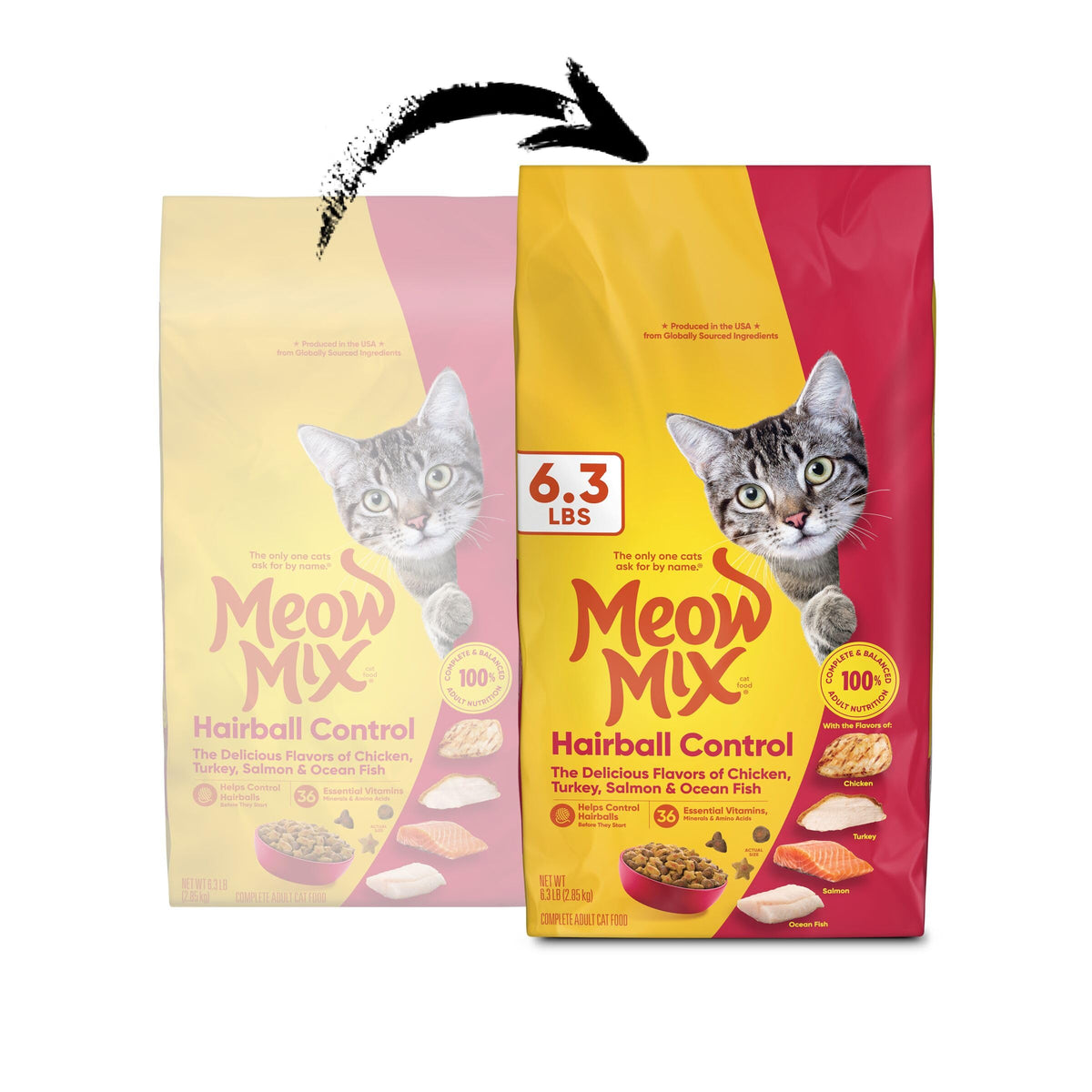 Hairball Control Dry Cat Food, 6.3 Pound Bag H824