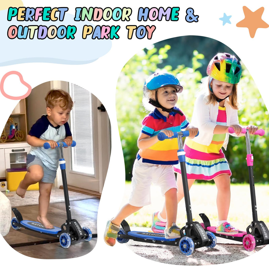 3 Wheel Kids Kick Scooter with Light-Up Wheels and Adjustable Handlebar G95694