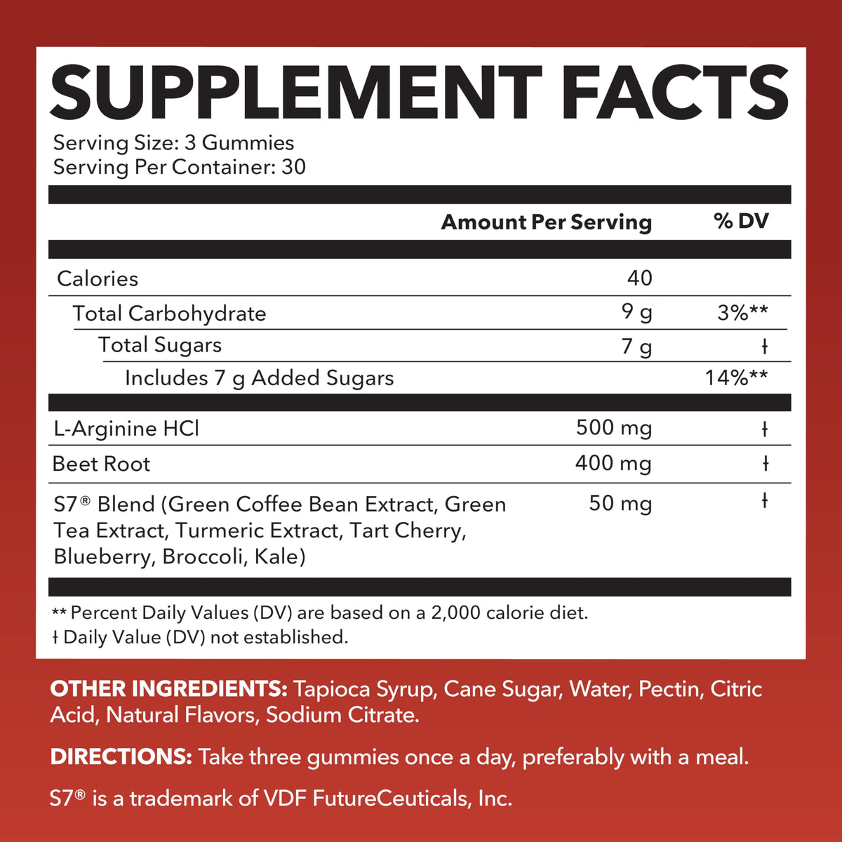 Beet Root Gummies with L-Arginine, 90 Count C816