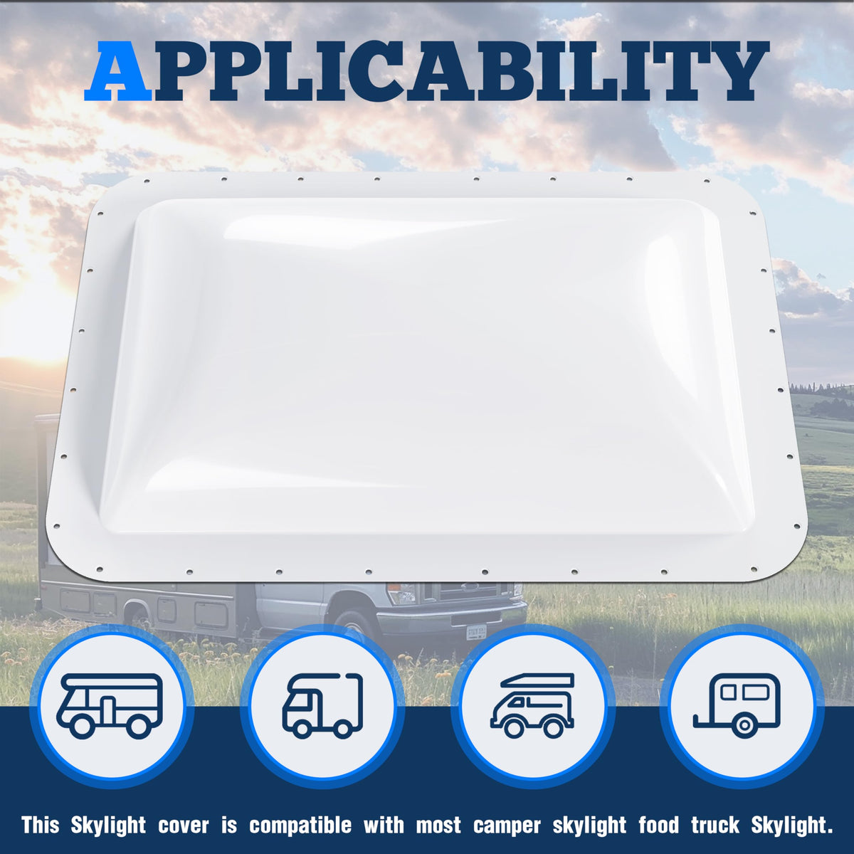 17-7/8" x 25-3/4" RV Skylight Replacement Cover R97941