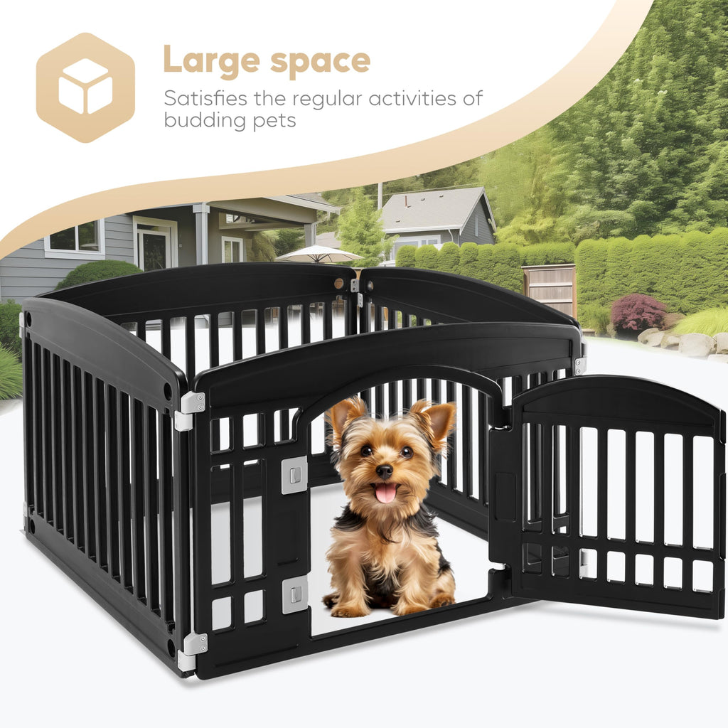 24" 4-Panel Black Dog Playpen O3835