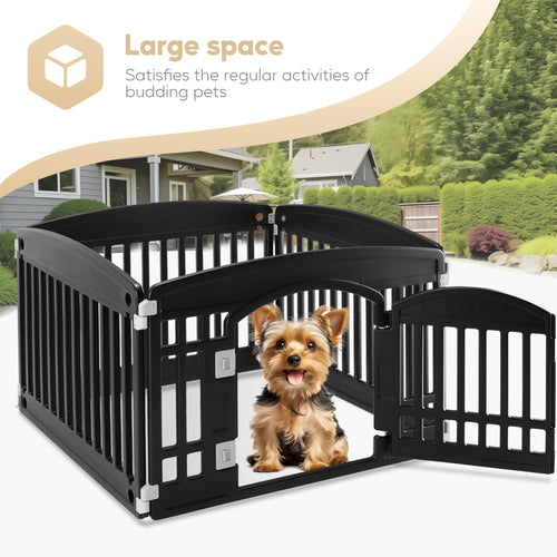 24" 4-Panel Black Dog Playpen O3835