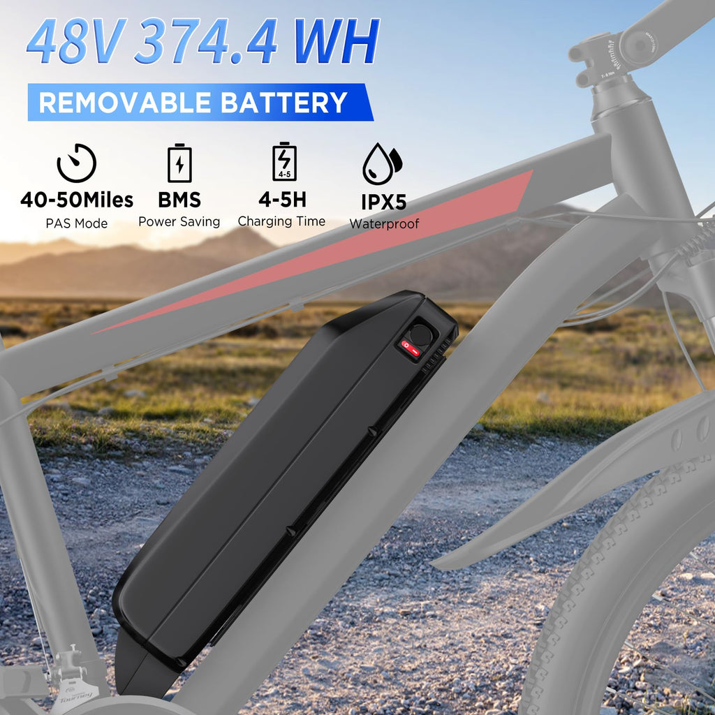 26" Electric Mountain Bike with 1000W Peak Motor K82417
