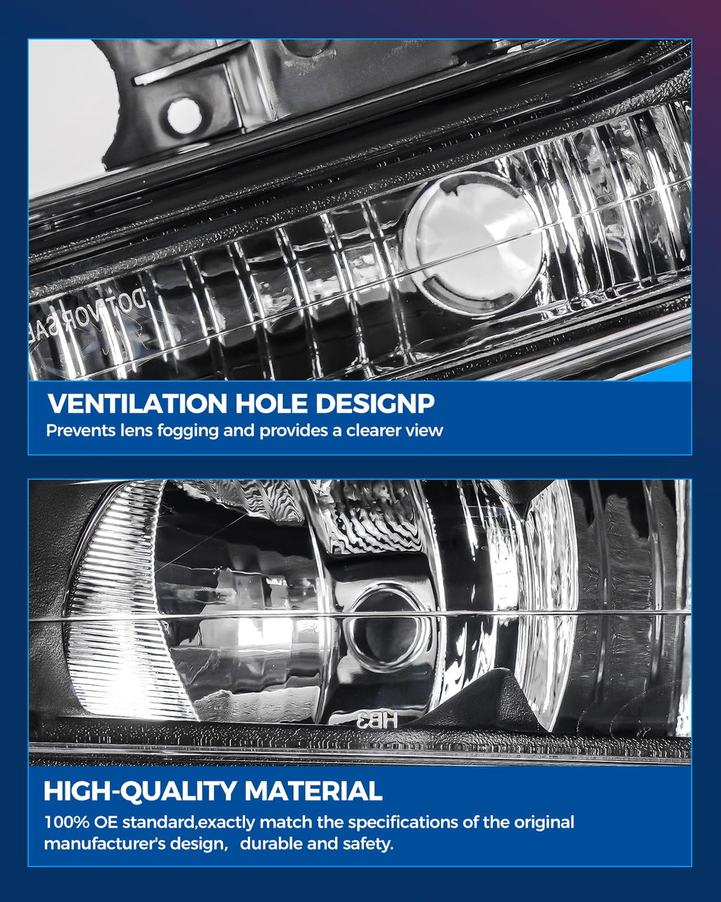 Chrome Headlight Assembly Q127564