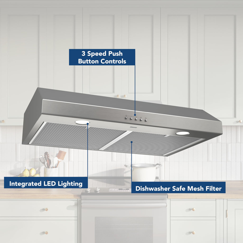30-Inch Stainless Steel Under-Cabinet Range Hood F35761