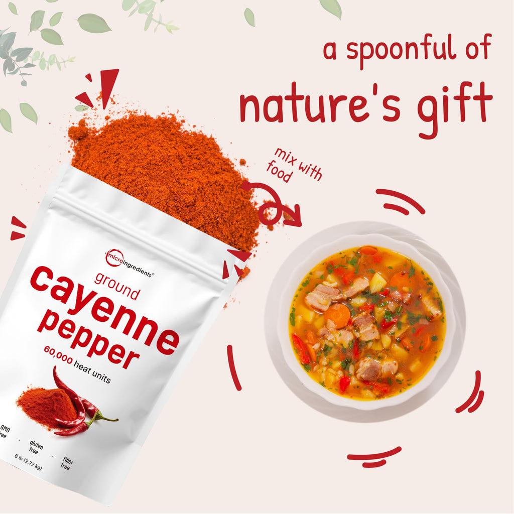 Ground Cayenne Pepper Powder 6lbs 60,000 SHU C2972