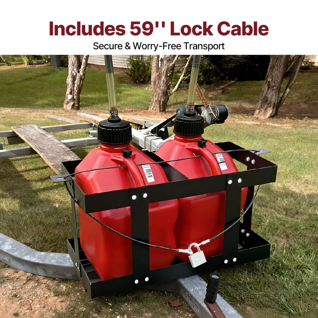 Heavy-Duty Fuel Jug Holder for Two 5 Gallon Gas Cans I19006