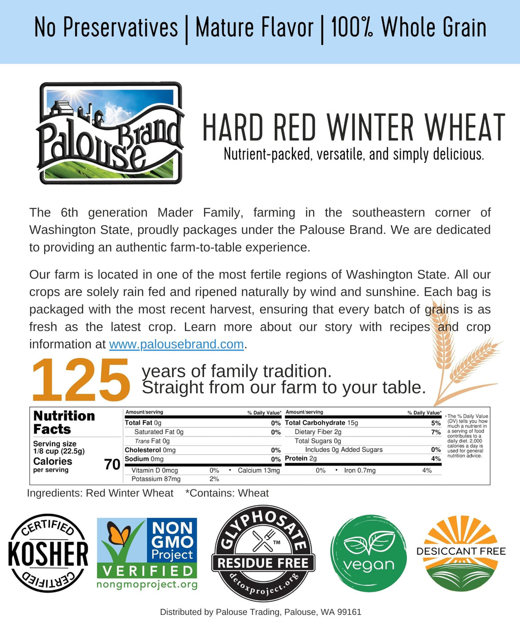 Hard Red Winter Wheat Berries 25 LBS Bucket R90816