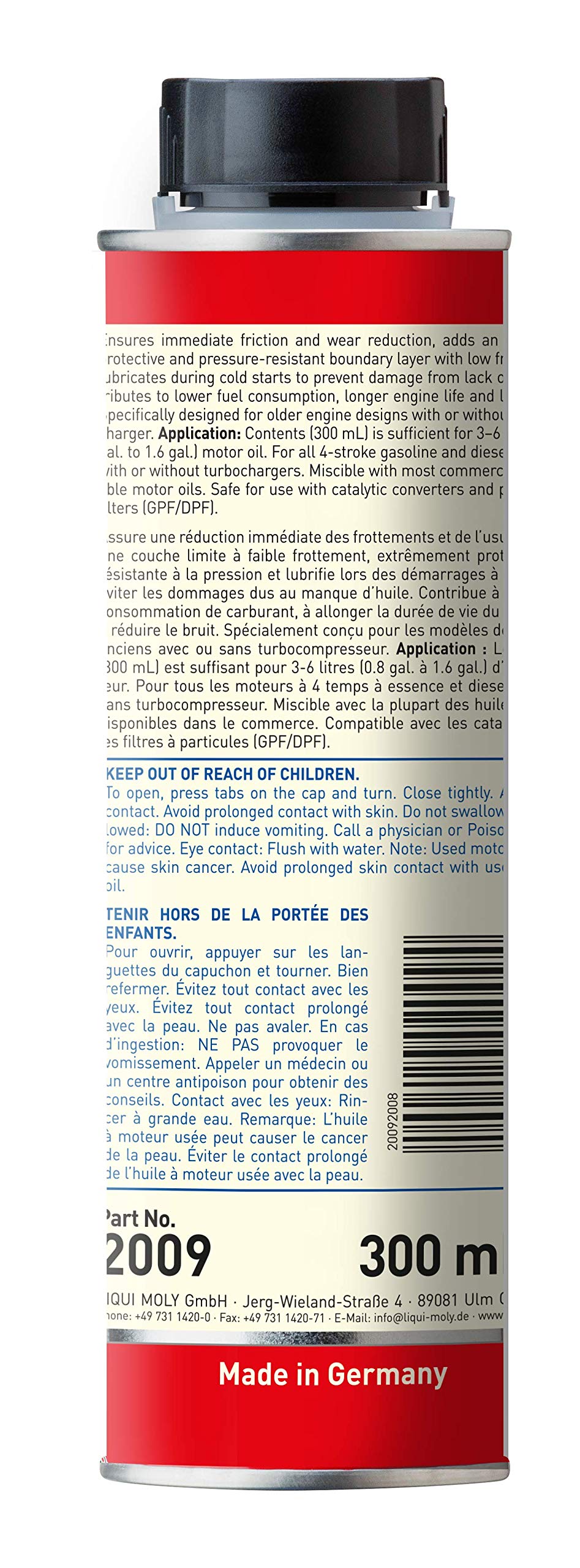 300 ml Anti-Friction Engine Treatment Oil Additive E164320