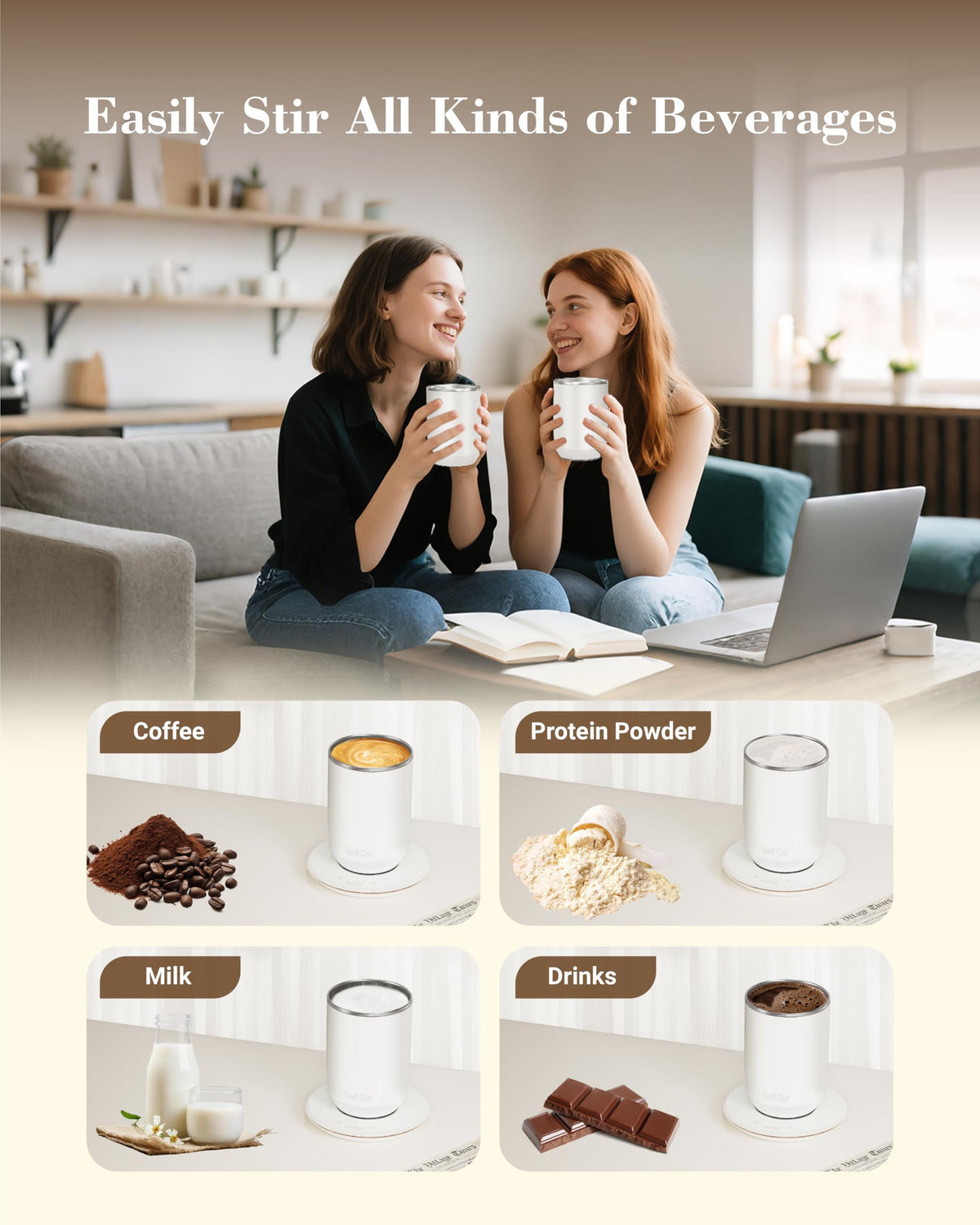 Self-Heating 10oz Temperature Controlled Coffee Mug with Dripper K471