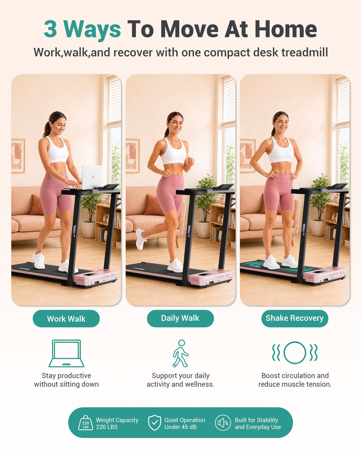 Walking Pad with Vibration Plates and Incline N487