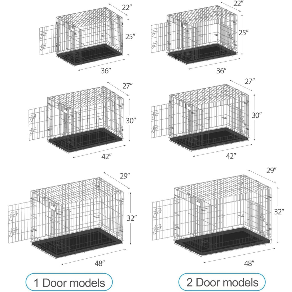 42” X-Large Heavy-Duty Dog Crate with Divider Panel N6213