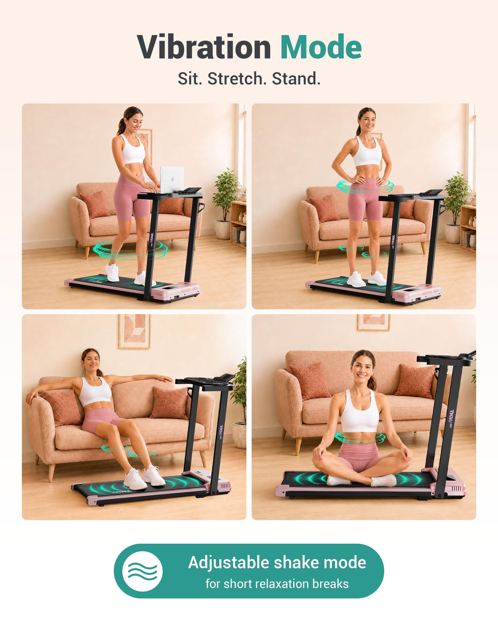 Walking Pad with Vibration Plates and Incline N487