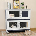 2-Story Indoor Rabbit Hutch with Wheels O835