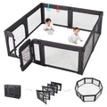 Foldable Adjustable 8-Panel Baby Playpen with Mesh H8312