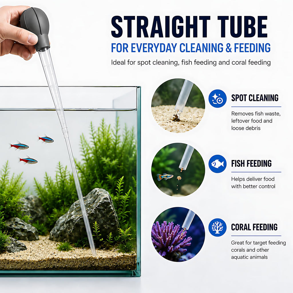 Aquarium Turkey Baster 4-in-1 Spot Cleaner and Coral Feeder 21.6 in K991474