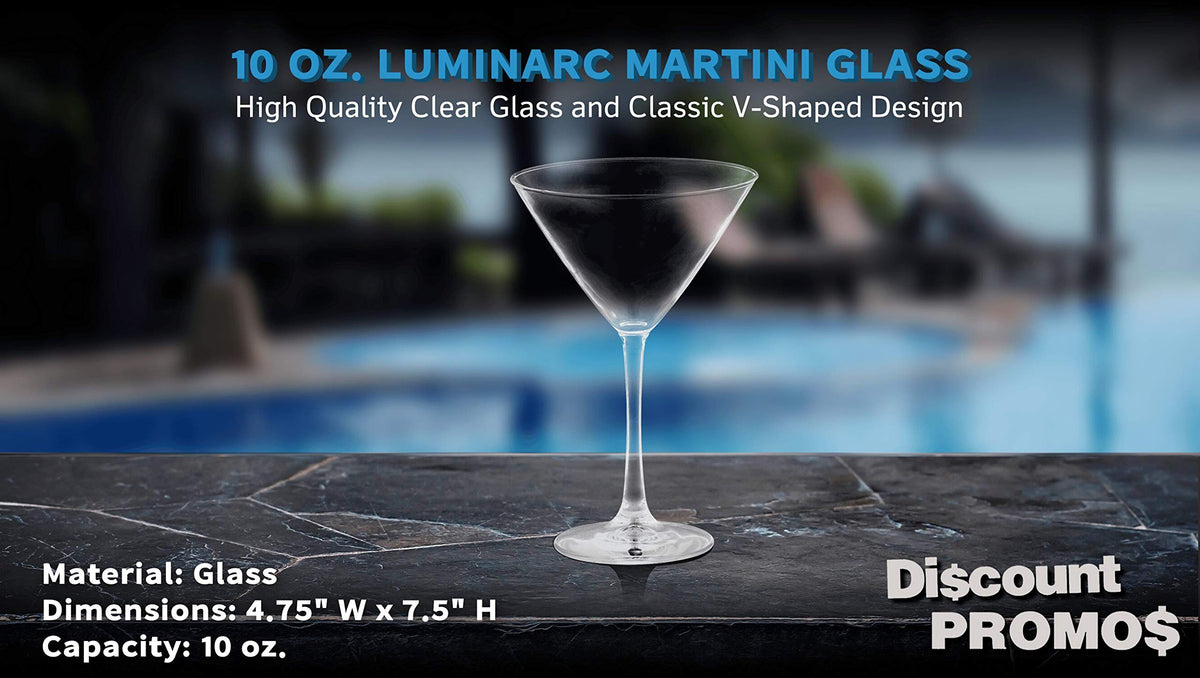 10 oz. Set of 10 Martini Glasses I494