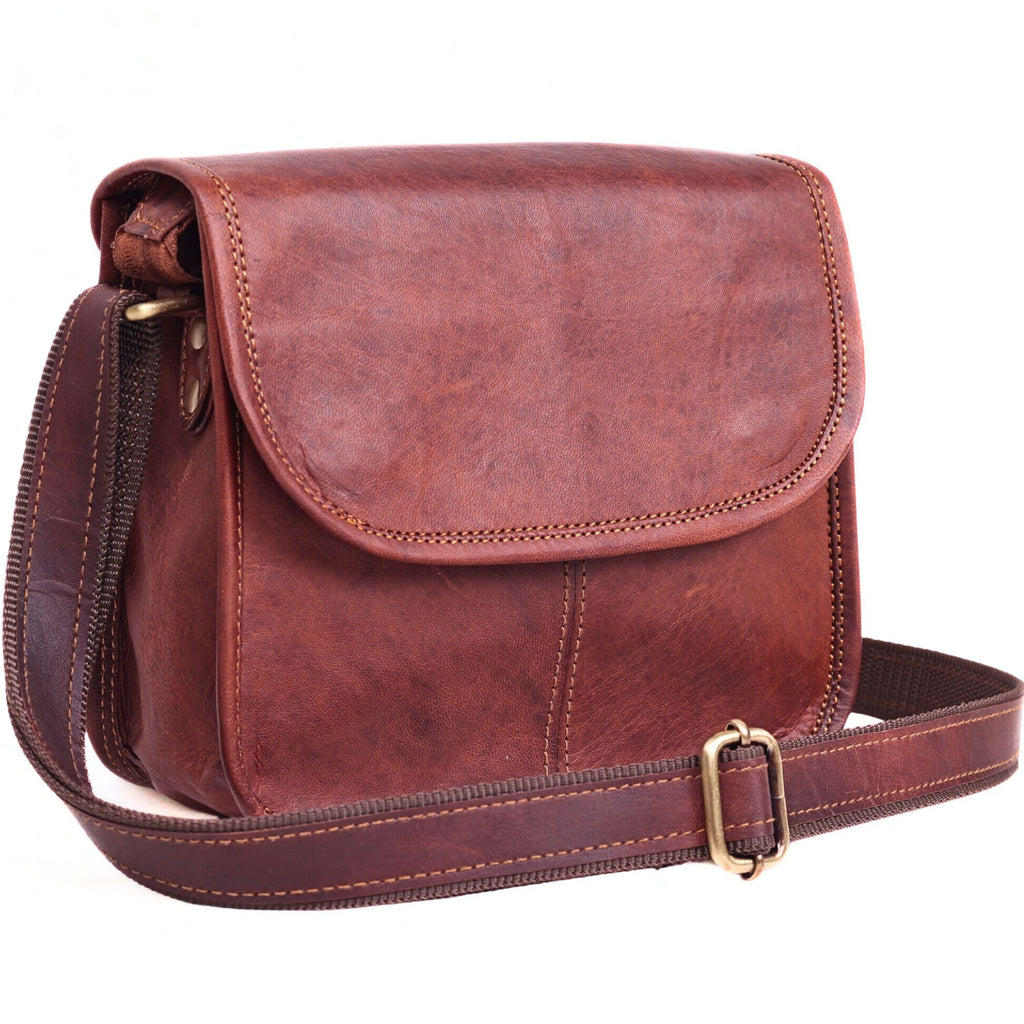 Brown Leather Crossbody Purse R93347