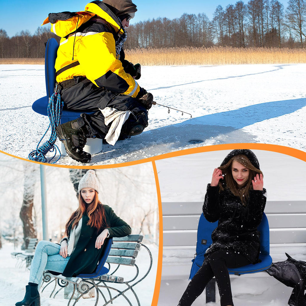 Heated Stadium Seat Cushion with Back Support Y56902