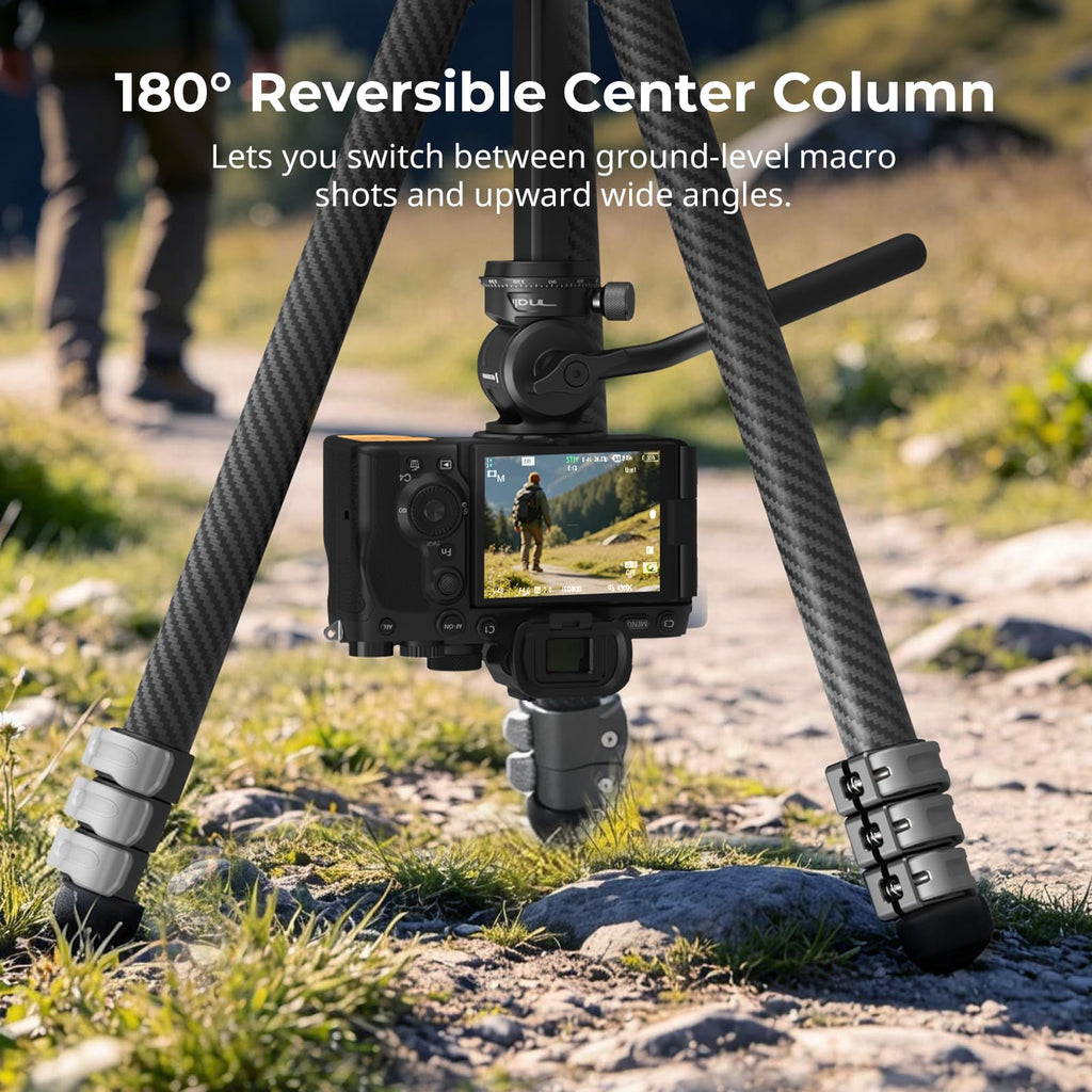 Carbon Fiber Compact Travel Tripod with Fluid Head P709597