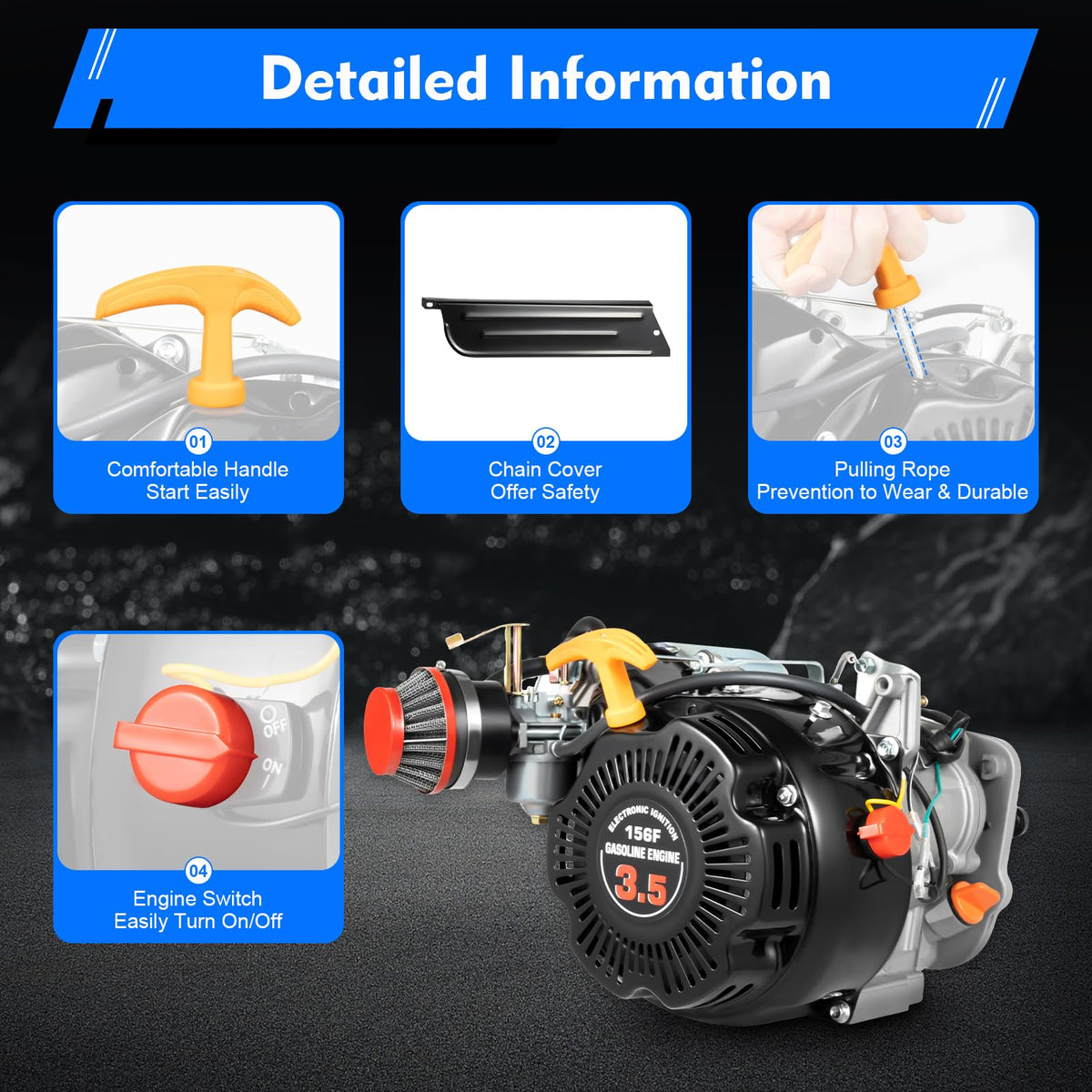 4-Stroke Gasoline Bicycle Engine Kit G7361