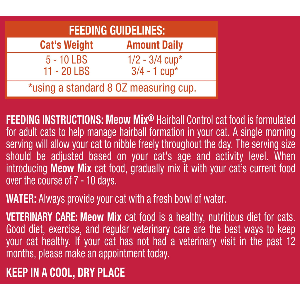Hairball Control Dry Cat Food, 6.3 Pound Bag H824