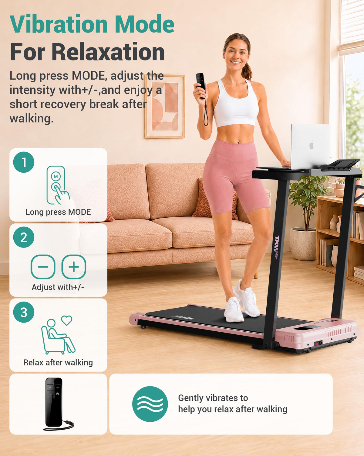 Walking Pad with Vibration Plates and Incline N487