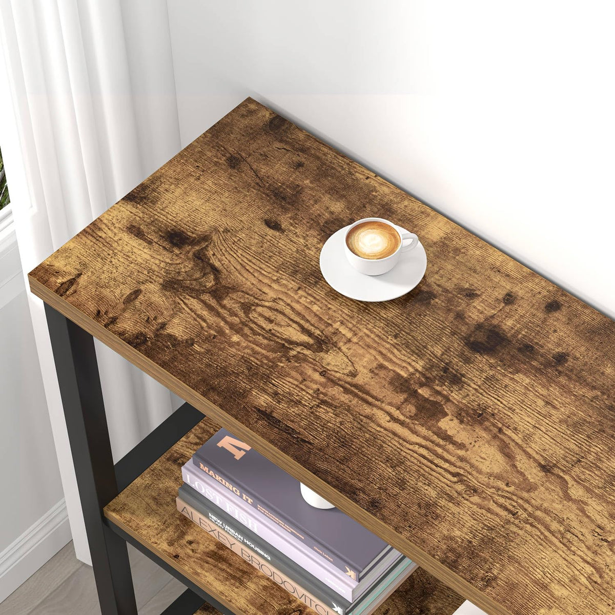 3 Tier Wood and Metal Bookshelf F659500