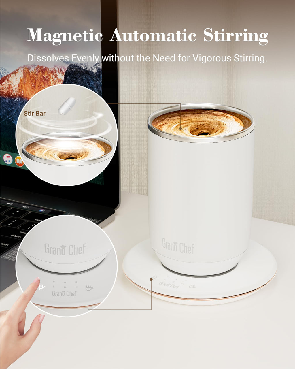 Self-Heating 10oz Temperature Controlled Coffee Mug with Dripper K471