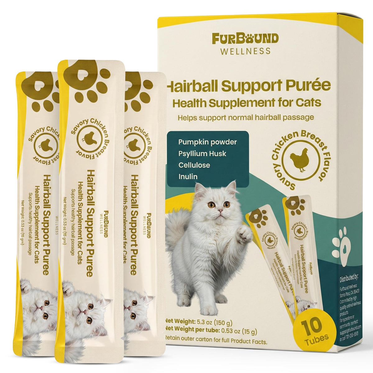 Cat Hairball Support Puree with Pumpkin Powder I521