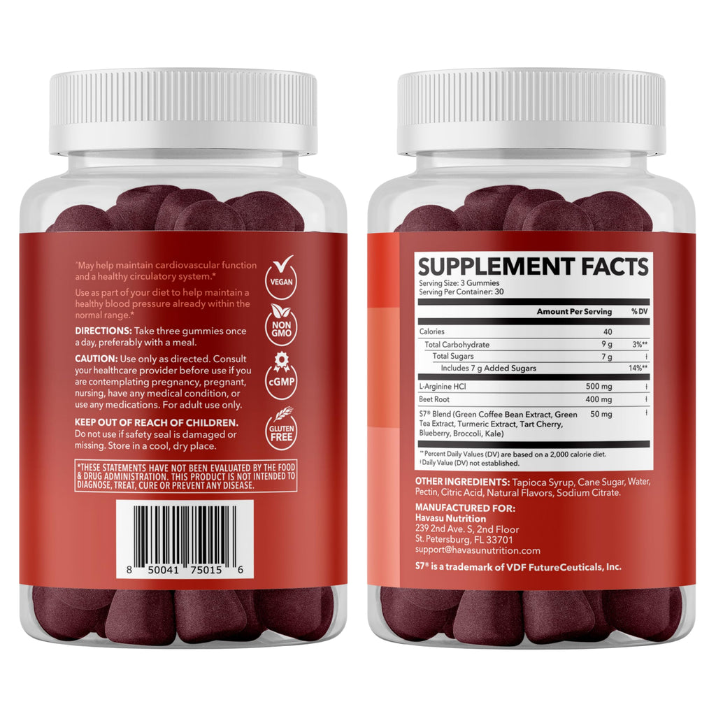 Beet Root Gummies with L-Arginine, 90 Count C816