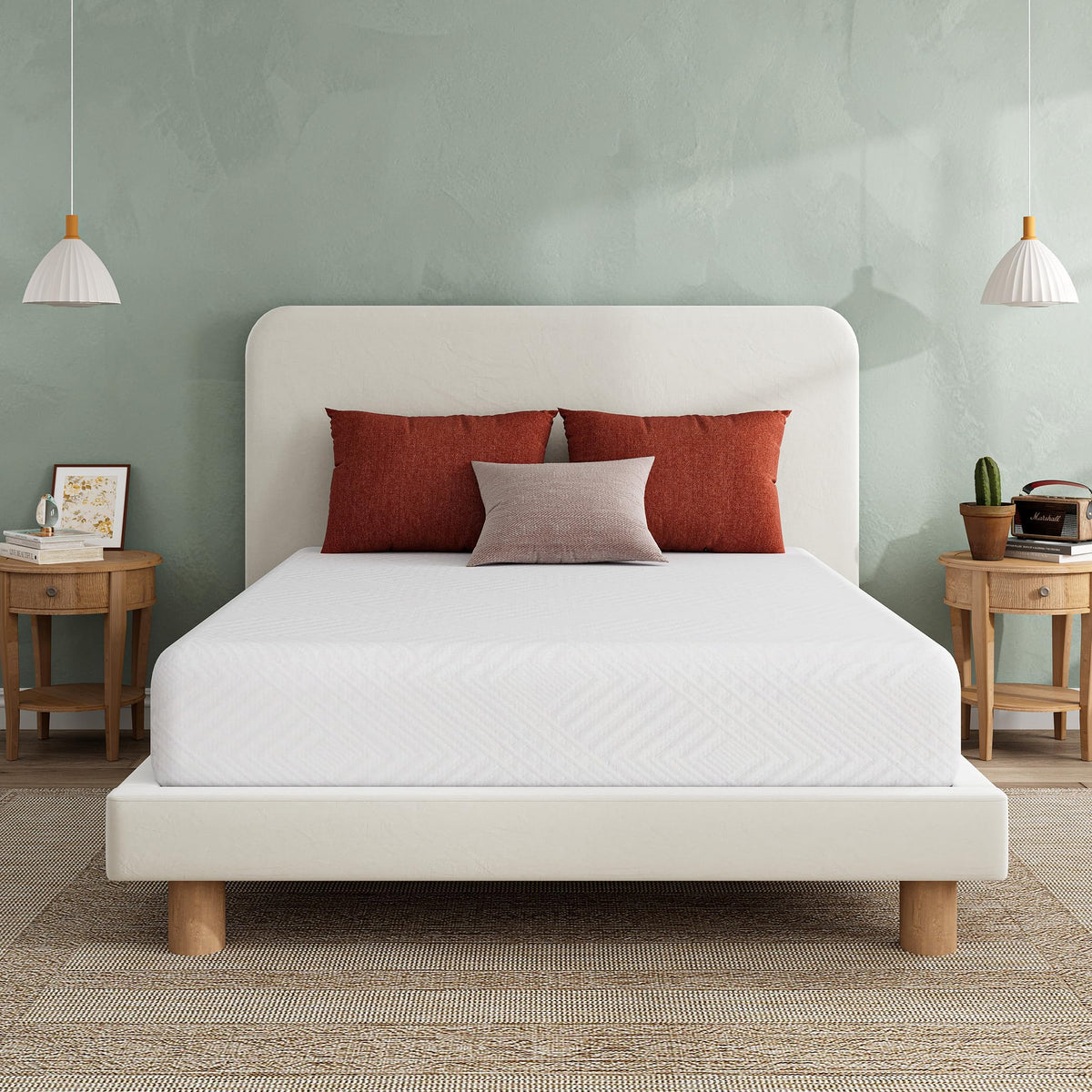 White 5 Inch Twin Memory Foam Mattress S831273
