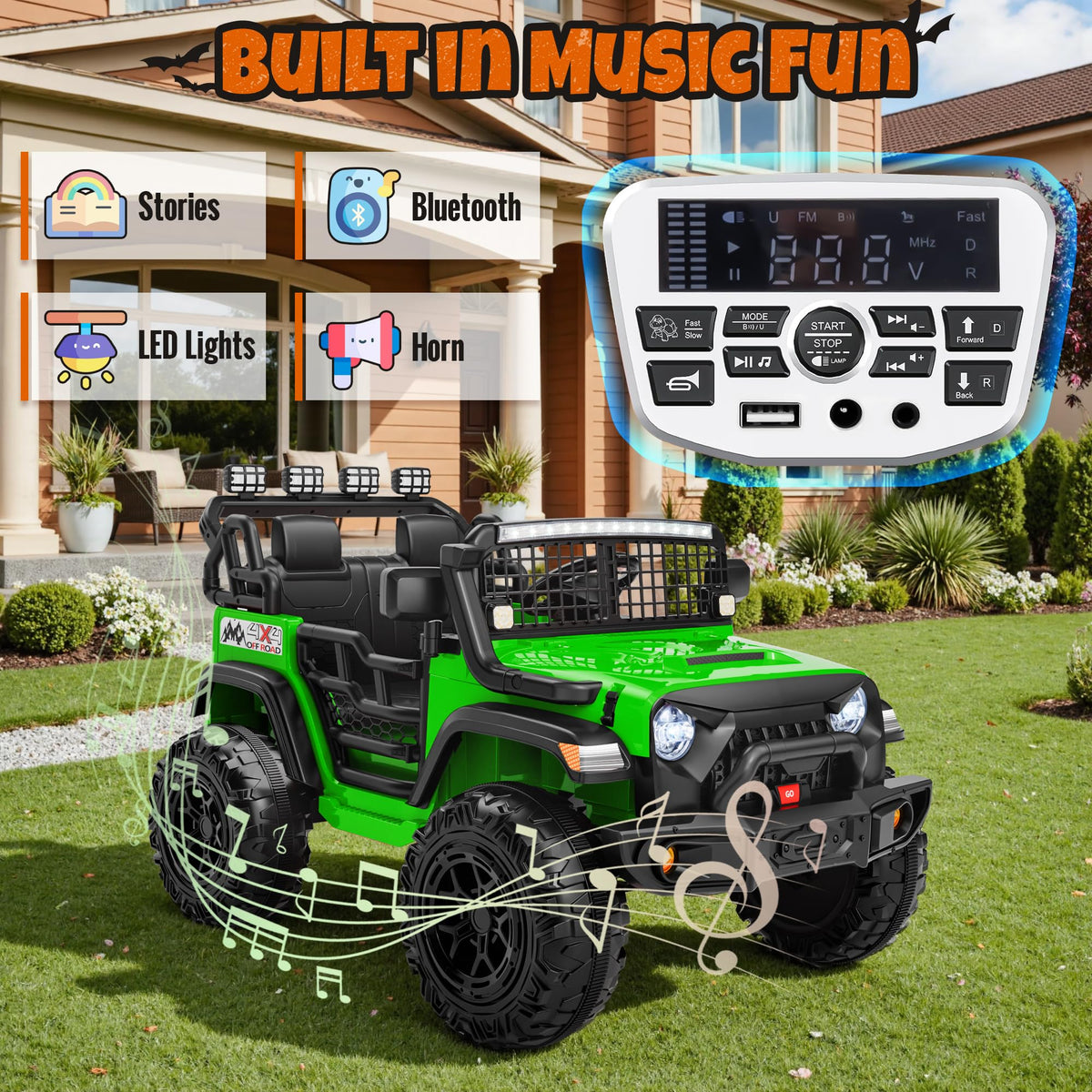 24V 2-Seater Electric Ride On Car Truck with Remote Control X98533