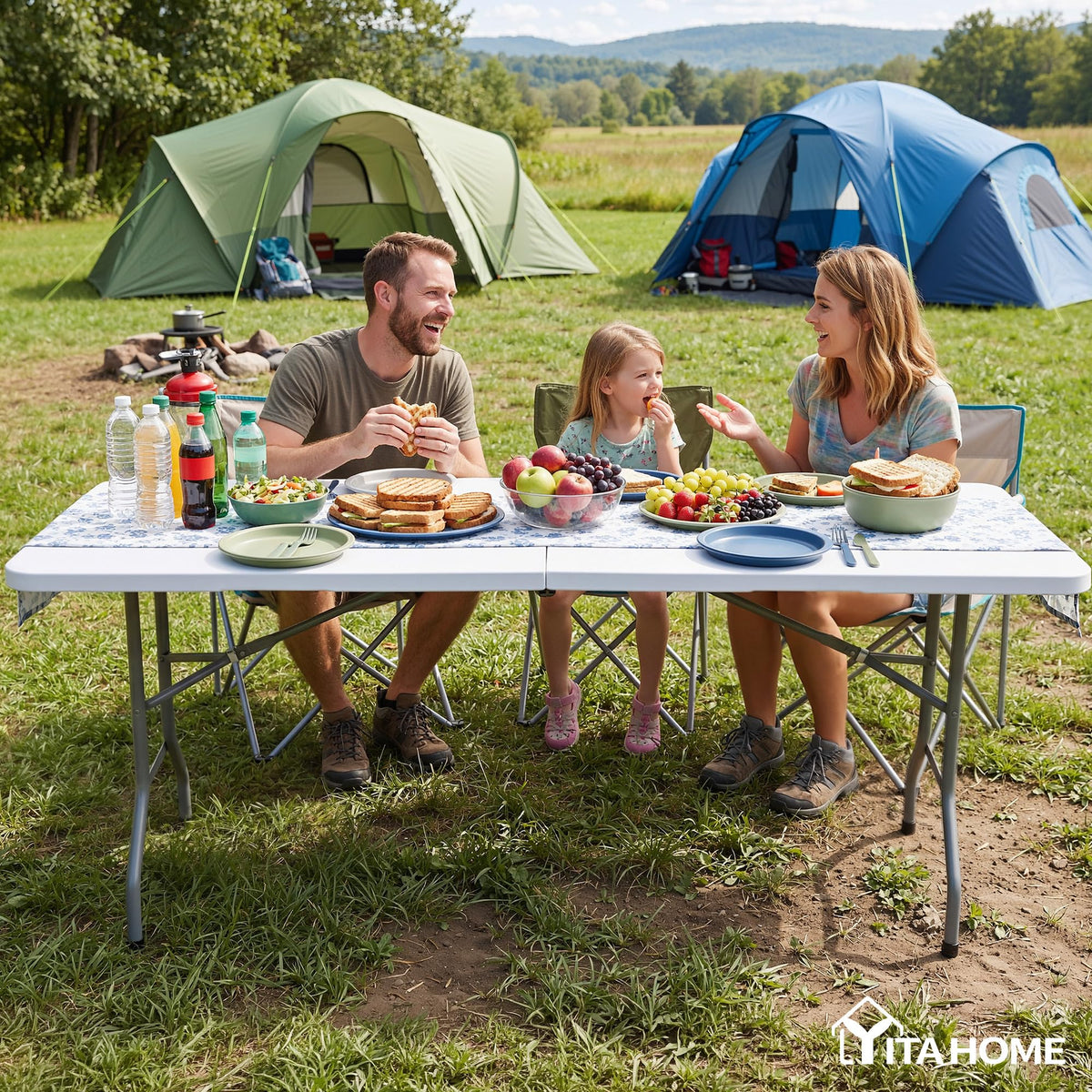 Heavy-Duty 6ft Folding Table with Handle M95893